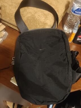 Nike Black Small Crossbody Sling Bag with Subtle Swoosh
